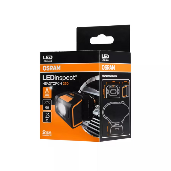 Акумуляторний налобний ліхтар OSRAM LEDinspect HEADTORCH 250 (LEDIL404), 250 лм, сенсорний LEDIL404 фото
