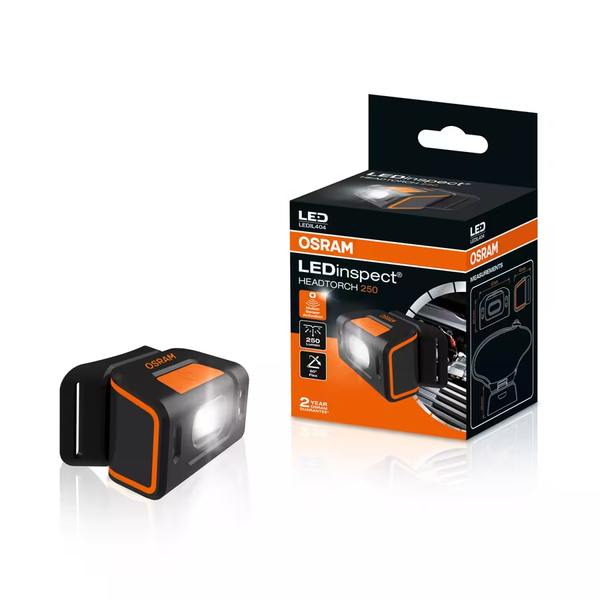 Акумуляторний налобний ліхтар OSRAM LEDinspect HEADTORCH 250 (LEDIL404), 250 лм, сенсорний LEDIL404 фото