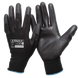 Робочі рукавички Procera X-TOUCH BLACK (чорні), поліестер з ПУ-покриттям, EN 388 (4131X), розмір 10 XTOUCHBLACK10 фото 1